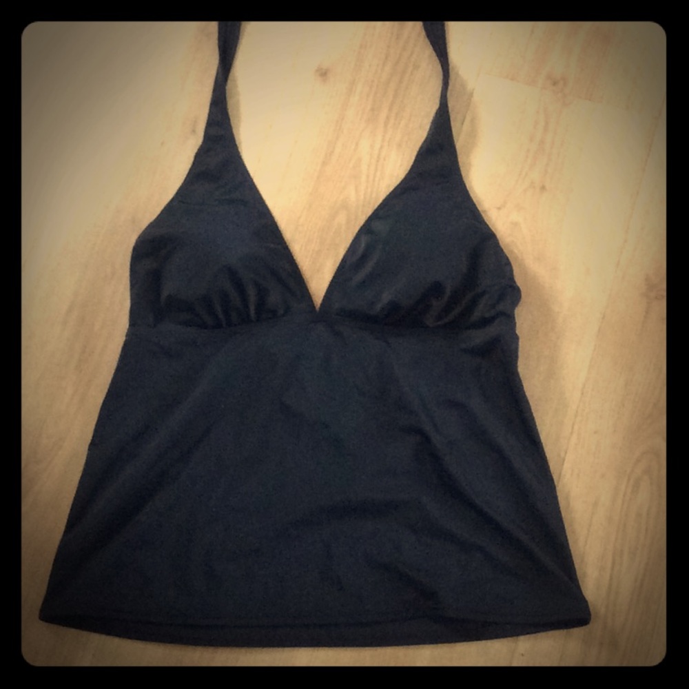 Black Halter Plus Size Swim Top Size 16